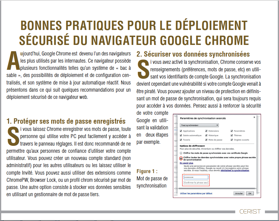 Déploiement sécurisé du navigateur google Chrome