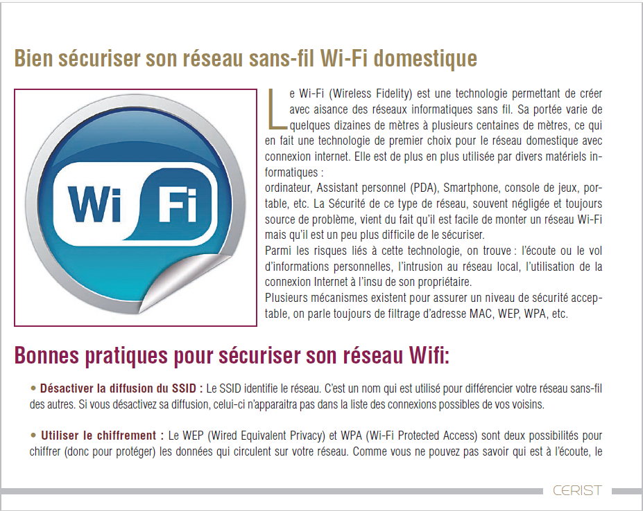 Sécurisez votre Wi-Fi