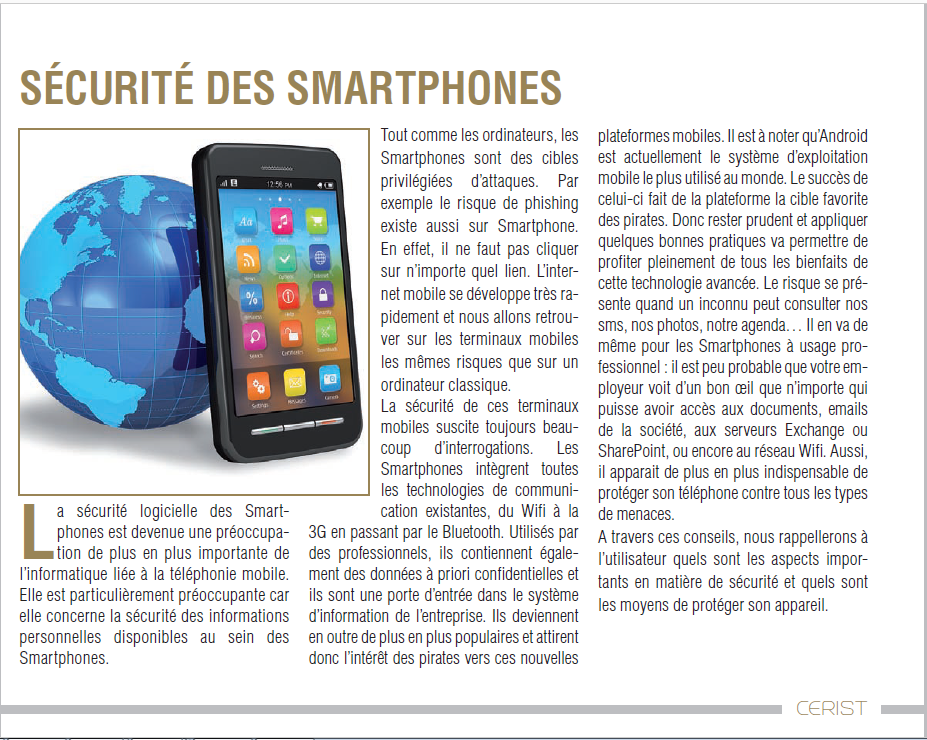 Sécurisez votre Smartphone